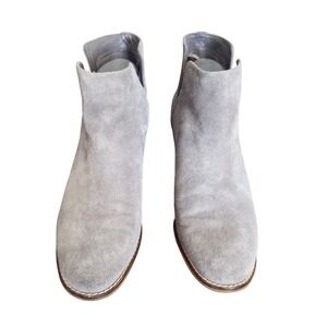 Cole Haan Suede Gray Cutout Ankle Booties Block Heel Women Size 9‎ comfort